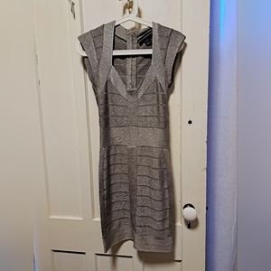 French Connection Silver Bandage Dress (4)